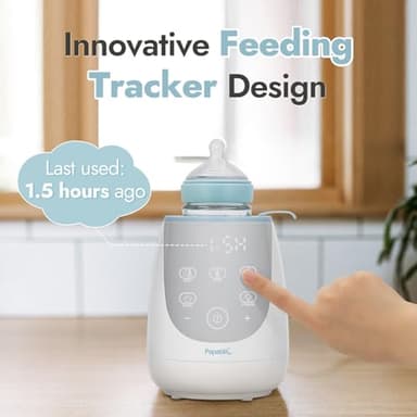 Papablic Fast Bottle Warmer with Feeding, Tracker Baby Bottle Warmer for Breastmilk or Formula, Ready Milk in 2 Mins Accurate Temperature, Control and Automatic Shut-Off - Image 4