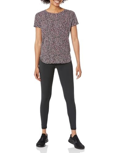 Amazon Essentials Women's Studio Relaxed-Fit Lightweight Crewneck T-Shirt (Available in Plus Size), Pack of 2, Black Confetti Print, XX-Large - Image 6