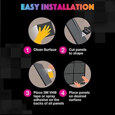 Sonic Acoustics 12 Pack Hexagon Acoustic Panels, 14" X 12" X 0.4" High Density Sound Absorbing Panels Sound Proof Insulation Beveled Edge Studio Treatment Tiles-White - Image 6