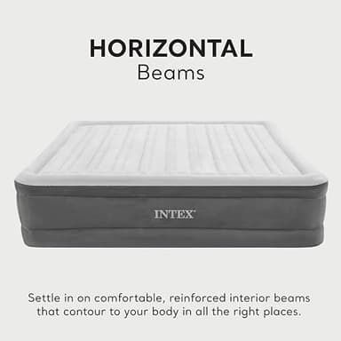 Intex 18" Inflatable King Air Mattress, Elevated Premium Comfort with Built-in Pump, Self-Inflating Portable Blow-Up Airbed for Guest Bed or Camping - Image 8