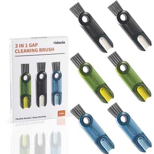 3 in 1 Cup Lid Gap Cleaning Brush Set, Multifunctional Insulation Bottle Cleaning Tools, Mutipurpose Tiny Silicone Cup Holder Cleaner, Home Kitchen Cleaning Tools - Image 1