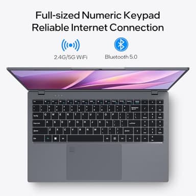 UOWAMOU Laptop Computer 15.6 inch, Intel Quad Core N95, 12GB LPDDR5 RAM 1TB NVMe SSD Laptop with FHD IPS Display, WiFi 5, BT5.0, USB Type C and Fingerprint, 2 Years Warranty, Windows 11 Pro - Image 6