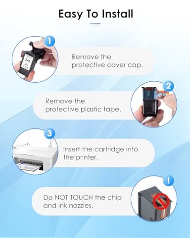 PG-243XL / CL-244XL Ink Value Pack Replacement for Canon 243 and 244 Ink Cartridges Compatible to Canon Pixma TR4520 TR4522 MG2522 MG2520 MX490 MX492 TS3322 TS202 TS302 Printer (1 Black, 1 Tri-Color) - Image 7