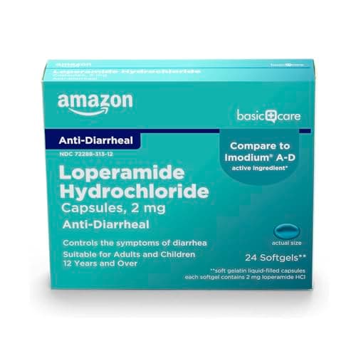 Amazon Basic Care Loperamide Hcl 2 Mg Softgels, Anti-Diarrheal, 24 Count (Pack of 1) - Image 1