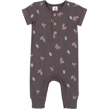 Gerber Baby Boys and Baby Girls' 2-Pack Long Leg Rompers, Bouquets, 24 Months - Image 2