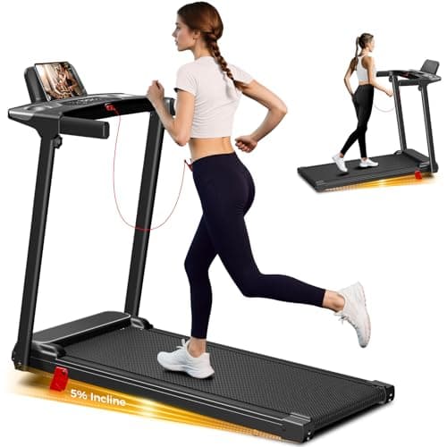 Portable Treadmill with Incline, 3.0HP Walking Pad with Handle Bar, 3-in-1 Foldable Treadmill for Home Office Small Space with Quiet Brushless, 300 LBS Capacity - Image 1