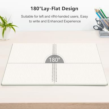 RETTACY Bullet Dotted Journal Notebook, 300 Pages, B5 Medium Size (7.4'' × 10''), 100 GSM Thick Paper, Flexible Plastic Cover, Spiral-bound, for Bullet Journaling, Planning, Tracking (Navy Blue) - Image 5