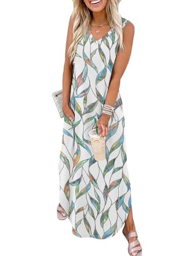 Sampeel Summer Dresses for Women 2025 Maxi Casual Dress Vacation Spring Outfits 2025 Fashion Cover Up Trendy M - Image 1
