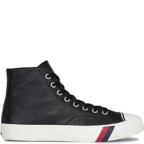 PRO-Keds Men's Royal Hi Lace Up Fashion Sneaker, Black Leather, 3.5 - Image 1