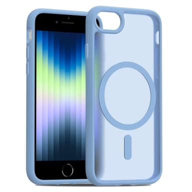 Magnetic for iPhone SE Case 2022/3rd/2020/2nd gen, iPhone 8 & iPhone 7 [Compatible with Magsafe] Shockproof Slim Translucent Matte Protective Phone Case - Light Blue - Image 1