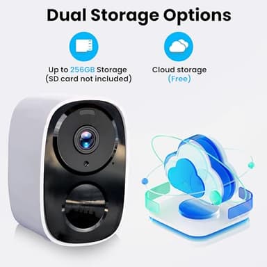 2025 Upgraded 2K Security Cameras Wireless Outdoor, Free Cloud Storage & Local SD Card Support, 1-6 Months Battery Life, Waterproof, 2-Way Talk, AI Motion Detection Spotlight Siren Alarm Camera - Image 3