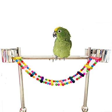 Bird Parrot Toys Ladders Swing Chewing Toys Hanging Pet Bird Cage Accessories Hammock Swing Toy for Small Parakeets Cockatiels, Lovebirds, Conures, Macaws, Lovebirds, Finches (10 Ladders) - Image 5