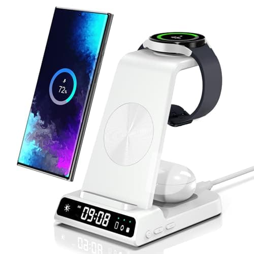 Wireless Charger for Samsung, 3 in 1 Wireless Charging Station for Samsung Galaxy S25 Ultra/S24 Ultra/S23/S22/Note 20/Z Flip 6/Fold 6, Charger for Samsung Galaxy Watch Ultra/8/7/6, Galaxy Buds 3/3 Pro - Image 1