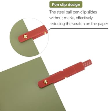 Ddaowanx Gel Pens, 6 Pcs 0.5mm Quick Dry Black Ink Pens Fine Point Smooth Writing Pens, Office Desk Accessories for Women(6 Pcs Vintage-Black Ink) - Image 3