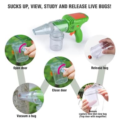 PLAY Bug Catcher Kit,Outdoor Toys for Kids Ages 4-8 8-12,Bug Catcher Vacuum with Critter Habitat Case,Butterfly net,Magnifying Glass,Toddler Outside Toys for 3 4 5 6 7 8+ Year Old Boys Birthday Gift - Image 5