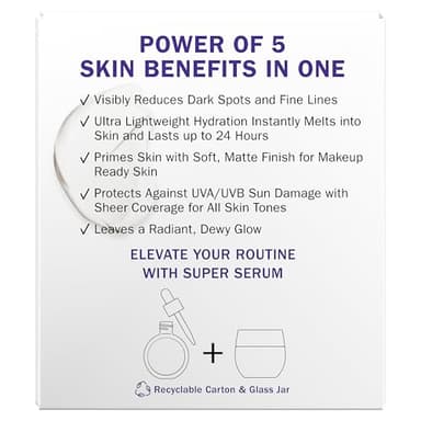 Olay Super Cream with Sunscreen SPF 30, Lightweight Face Moisturizer with Sun Protection, 5-in-1 Skin Care Benefits - Hydrating, Brightening, Firming - Niacinamide, Vitamin C, Collagen Peptide, 1.7 oz - Image 14