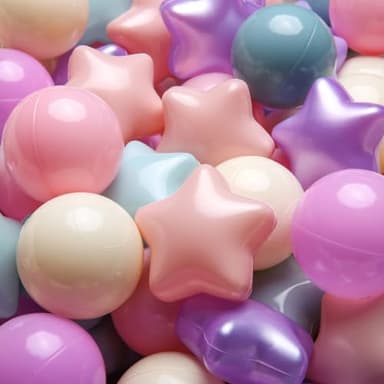GOGOSO Ball Pit Balls for Toddlers Phthalate-Free BPA-Free Non-Toxic Crush Proof Soft Plastic Play Balls Baby Kids Shape Tent Pool Playhouse Playpen Party Decor, Pink+Purple+Blue,200PCS - Image 4