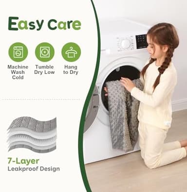 Sivio Weighted Blanket 7 Pounds, Heavy Blankets for Bed, Dual Side Soft Minky and Breathable Weighted Blanket, 41"x 60" Grey - Image 6