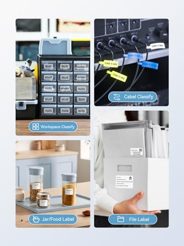 NIIMBOT B1 Label Maker Machine with 3 Tapes, 50x30mm/50x80mm/ 50x50mm Round Labels, Bluetooth Thermal Label Printer for Small Business,Office,Home,School (Blue, 1 Printer+3 Roll Label) - Image 5