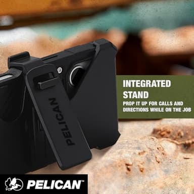 Pelican Shield iPhone 17 Pro Case [Compatible with MagSafe] Rugged Phone Case w/ 24ft Military-Grade Drop Protection - Heavy Duty Phone Cover w/Belt Clip Holster for iPhone 17 Pro - Carbon - Image 2