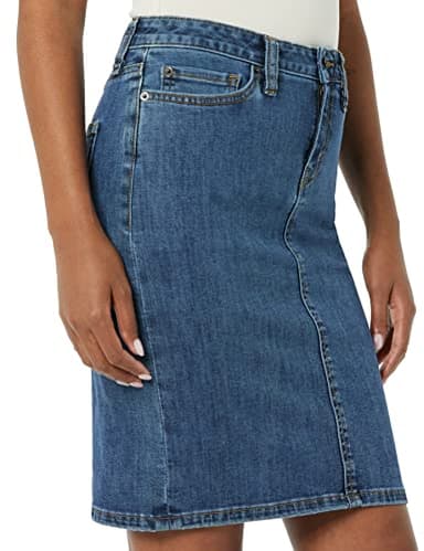 Amazon Essentials Women's Classic 5-Pocket Denim Skirt (Available in Plus Size), Medium Wash, 28 Plus - Image 5