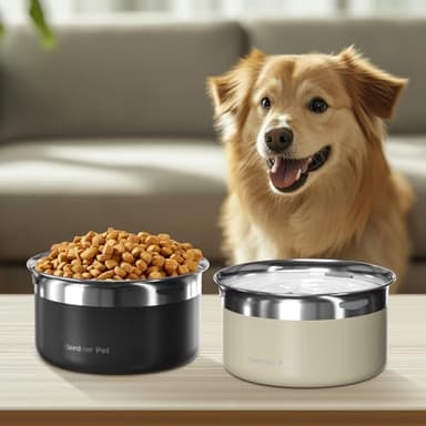 Gardner Pet Dog Bowls 1 Gallon (3.85L) Stainless Steel No Spill Dog Water Bowl, Slow Water Feeder Metal Bowls, Spill Proof Water Dispenser for Large Dogs, Promotes Healthy Hydration(Black) - Image 9
