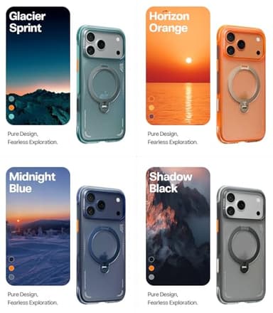 TORRAS Ostand Q3 Air for iPhone 17 Pro Case 6.3'' with Stronger Magnetic Stand, Fit for Magsafe, Airbags Miltary Protection, Camera Control for iPhone 17 Pro Case, Shockproof & Stylish, Midnight Blue - Image 7