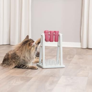 TRIXIE Cat Activity Turn Around Strategy Game, Slow Feeder, Interactive, Treat Toy, All Breed Sizes 9 x 7 x 13 in. - Image 6