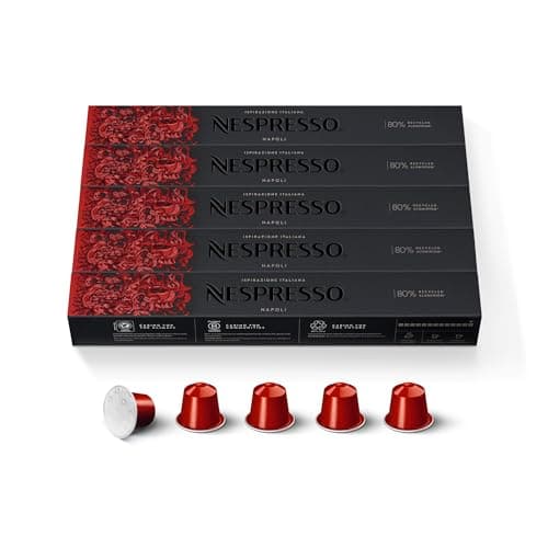 Nespresso Capsules Original Line, Ispirazione Napoli, Dark Roast Coffee Pods, 50-Count Espresso Coffee Pods, - Image 1
