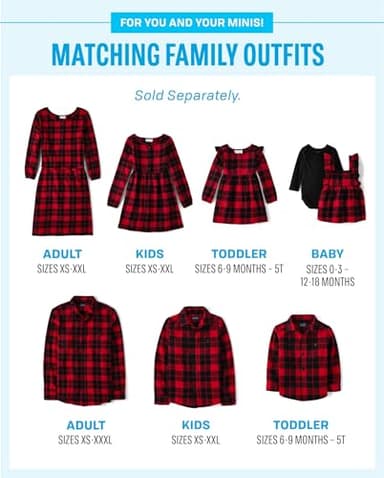 The Children's Place Baby Boys' and Toddler Long Sleeve Flannel Button Up Shirt, Red Buffalo Plaid, 3T - Image 4