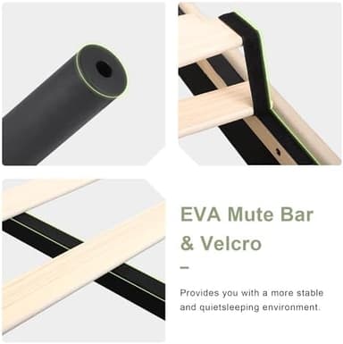 Feonase Queen Bed Frame with Diamond Tufted Wingback Headboard, Morden Upholstered Platform Bedframe, Sturdy Wooden Slats Support, Noise-Free, Easy Assembly, No Box Spring Needed, Beige - Image 6