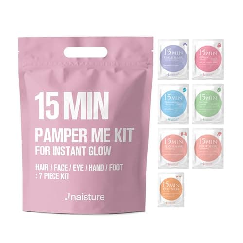 15 Min Pamper Me Kit by Naisture – Korean Spa and Skincare Kit for Women with Hair Mask, Hand and Foot Masks, Eye Mask, and Face Masks - Image 1