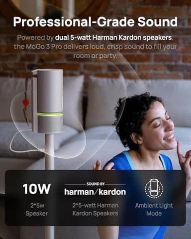 XGIMI MoGo 3 Pro NEW Portable Projector, Google TV with Licensed Netflix, Build-in Adjustable Stand, Mini Projector Supports Power Banks, 450 ISO Lumens, ISA 2.0, 2 x 5W Harman Kardon - Image 5