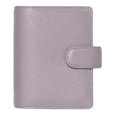 Filofax Norfolk Organizer, Pocket Size, Lavender - Soft, Full-Grain Leather, Six Rings, Week-to-View Calendar Diary, Multilingual, 2025 (C022638-25) - Image 1
