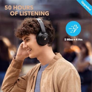 soundcore Life Q30 by Anker, Hybrid Active Noise Cancelling Headphones with Multiple Modes, Hi-Res Sound, Custom EQ via App, 50H Playtime, Comfortable Fit, Bluetooth, Multipoint Connection - Image 5