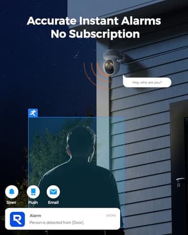 Reolink 4K Security Camera System with PT Auto-Tracking, 355°Pan 50°Tilt, 4K PoE Cameras Home Surveillance Wired Outdoor, Smart AI Detection, Spotlights & 2-Way Talk, 8CH NVR 2TB HDD, RLK8-800PT4 - Image 4