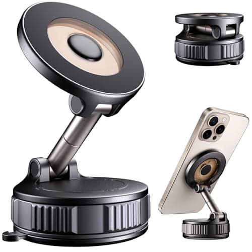 Magnetic Phone Holder for Car [120+ LB Strongest Suction & 2800gf Strongest Magnetic] 360° Adjustable Car Phone Holder for Magsafe Phone Holders for Your Car for iPhone 17 Pro Max 16 15 14 13 12 Plus - Image 1