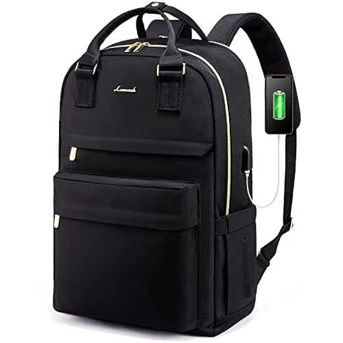 LOVEVOOK Laptop Backpack for Women, 17.3 Inch Laptop Bag with USB Port Fashion Waterproof Backpacks Teacher Nurse Stylish Travel Bags Vintage Daypacks Bookbag for College School Work - Image 1