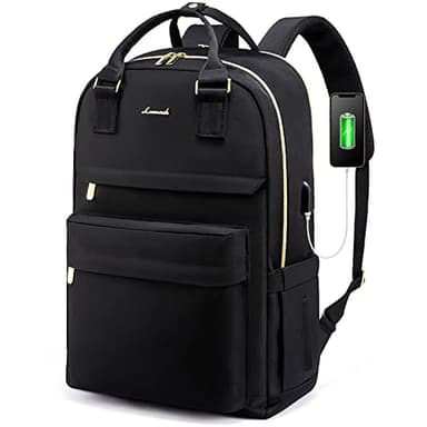 LOVEVOOK Laptop Backpack for Women, 17.3 Inch Laptop Bag with USB Port Fashion Waterproof Backpacks Teacher Nurse Stylish Travel Bags Vintage Daypacks Bookbag for College School Work - Image 1