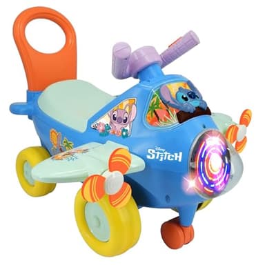 Kiddieland: Activity Plane: Stitch - Disney Light & Sound Foot-to-Floor Vehicle, Interactive Dashboard, Propellers, Push-Pull Handle, Toddlers 12mo+ - Image 2