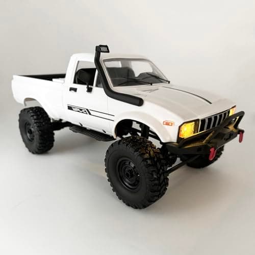 HLSFWDRIVE WPL C24-1 RC Rock Crawler RC Truck 4x4 1/16 Scale RC Crawler Off Road Remote Control Pickup 2.4G All Terrain RTR with Proportional Throttle Steering Led Light Adult - Image 1