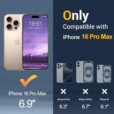 Temdan for iPhone 16 Pro Max Case [Compatible with MagSafe] [Military-Grade Drop Protection] [Anti-Fingerprint] [Anti-Scratch] Slim Silky-Soft Touch Translucent Matte Case 6.9 inch, Dark Purple - Image 2