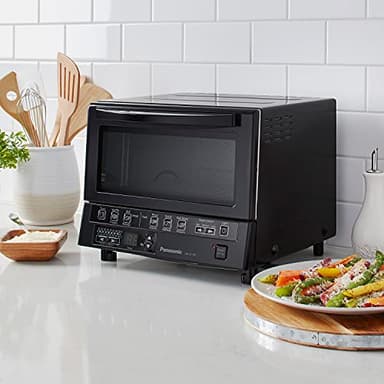 Panasonic FlashXpress Toaster Oven Countertop, 4-Slice Compact Size with Double Infrared Heating, 6 Auto Cook Options and Precise Temperature Control, 1300W - NB-G110P-K (Black) - Image 9