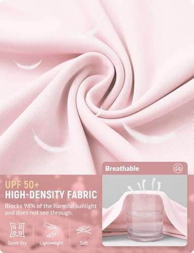 baleaf Women's UPF 50+ Sun Shirts SPF UV Protection Jacket Lightweight Quick Dry Long Sleeve Rash Guard for Outdoor Hiking Light Pink L - Image 5