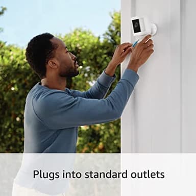 Ring Spotlight Cam Plus, Plug-In | Home or business security with HD video, Two-Way Talk, Color Night Vision, and Security Siren (2022 release) -Black - Image 3