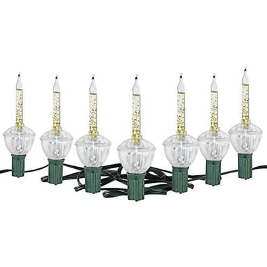 Gold Christmas Bubble Lights Set, 11Ft Vintage Christmas String Lights with 8 Golden Bubble Lights (1 Spare) C7/E12 Base, UL Listed for Indoor Outdoor Holiday Tree Fireplace Window Party Decorations - Image 5