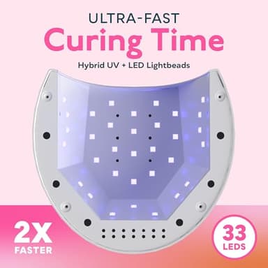 SUNUV SUN2C UV Light for Nails, UV LED Nail Lamp with 4 Timer Settings, Curing Lights Compatible with All Gel Polish Rose - Image 3