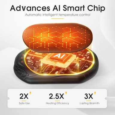 AI Hand Warmers Rechargeable 2 Pack, 20Hrs Long Safe Heat, AI Smart Chips Electric Hand Warmers, Portable Pocket Heater, Gifts for Christmas, Outdoor, Golf, Hunting, Camping Accessories - Image 3