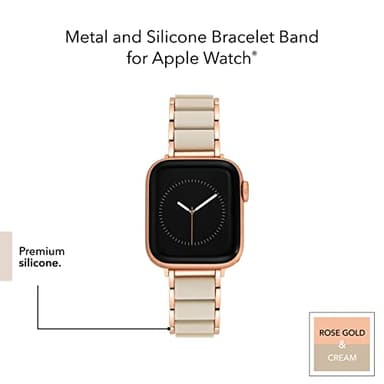 Anne Klein Rubberized Fashion Bracelet for Apple Watch, Secure, Adjustable, Apple Watch Replacement Band, Fits Most Wrists - Image 4