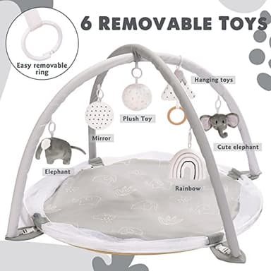 5-in-1 XL Large Baby Gym & Ball Pit, Play Mat & Play Gym, Combination Baby Activity Gym with Milestone Cards for Sensory Exploration and Motor Skill Development, Balls are not Included - Image 5